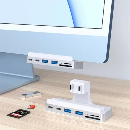 USB-C HUB - dockingstation - med 4K 60Hz HDMI USB 3.0 kortlæser - til iMac