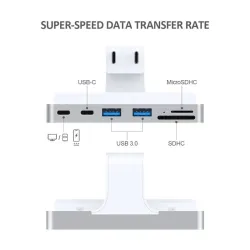 USB-C HUB - dockningsstation - med 4K 60Hz HDMI USB 3.0 kortläsare - för iMac
