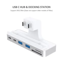 USB-C HUB - dockningsstation - med 4K 60Hz HDMI USB 3.0 kortläsare - för iMac
