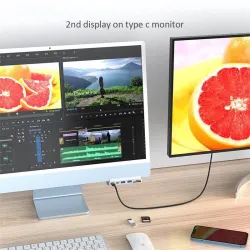 HubUSB-C HUB - estación de acoplamiento - con lector de tarjetas 4K 60Hz HDMI USB 3.0 - para iMac
