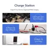 TitularesORICO - Cargador USB de 10 puertos - estación de acoplamiento - con soporte - 120W 5V2.4A*10