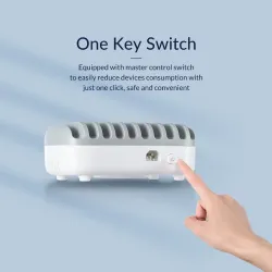 TitularesORICO - Cargador USB de 10 puertos - estación de acoplamiento - con soporte - 120W 5V2.4A*10