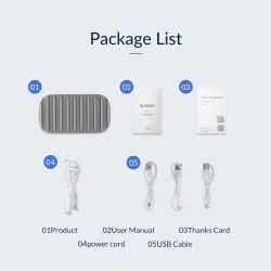 TitularesORICO - Cargador USB de 10 puertos - estación de acoplamiento - con soporte - 120W 5V2.4A*10