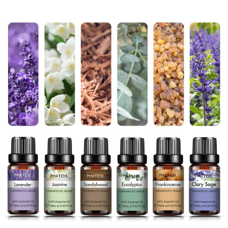 Huile essentielle naturelle pure - huile aromatique - bois de santal - encens - sauge sclarée - lavande - eucalyptus - jasmin -