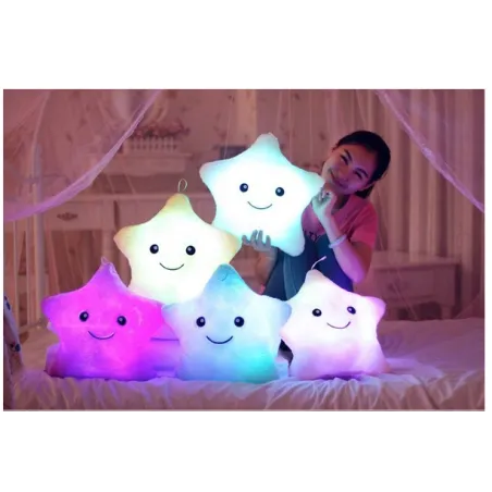 Stjerneformet pute - med LED - 40 * 35 cm