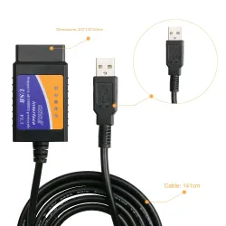 OBDII OBD2 automatisk kodelesing via USB - les feilmelding - diagnose - ELM327 ELM 327