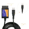 DiagnósticoLectura automática de código OBDII OBD2 a través de USB - mensaje de error de lectura - diagnóstico - ELM327 ELM 327