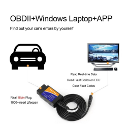 OBDII OBD2 lettura codice auto tramite USB - lettura messaggio di errore - diagnosi - ELM327 ELM 327