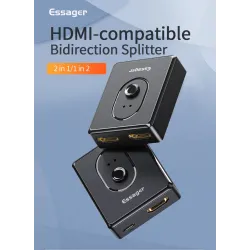 Essager - répartiteur HDMI - commutateur - 4K 2.0 - adaptateur - convertisseur - pour PS4 HD TV BOX