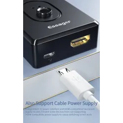 Conmutadores HDMIEssager - Divisor HDMI - conmutador - 4K 2.0 - adaptador - convertidor - para PS4 HD TV BOX