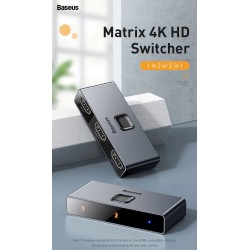 Baseus - switch 4K HD - adaptador compatível com HDMI