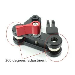 Bras en aluminium - support de casque - réglage à 360 degrés - pour GoPro