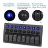 Wasserdichte Schalttafel mit LED und Sicherungen - 8-Kanal - für Auto - Boot - Wohnmobil