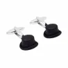 Fashionable cufflinks - black hatCufflinks