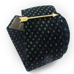 Elegant tie clip - golden arrowCufflinks