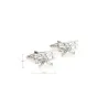 Avion en argent - boutons de manchette