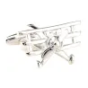 Avion en argent - boutons de manchette