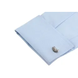 Silver hedgehog - cufflinksCufflinks
