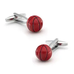 Rød basketballbold - manchetknapper