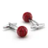 Red basketball ball - cufflinksCufflinks