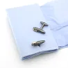 Boutons de manchette stylo noir