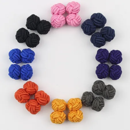 Nodi tondi intrecciati colorati - gemelli