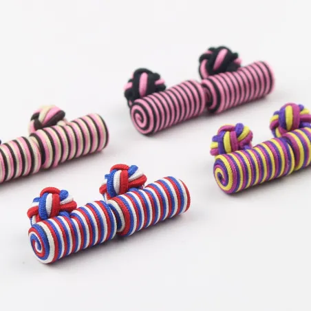 GemelosCilindros / nudos trenzados de colores - gemelos