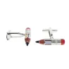 Boutons de manchette en argent - crayons de couleur