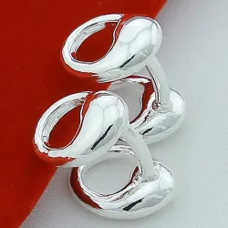 elegantes abotoaduras de prata