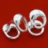 Boutons de manchette élégants en argent