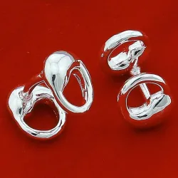 Boutons de manchette élégants en argent