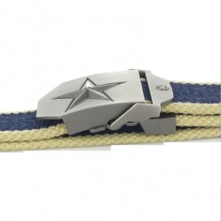 Boucle en métal avec étoile - bracelet en toile militaire - unisexe