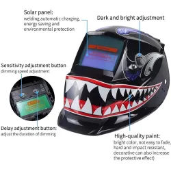 Automatisk mørklægning svejsehjelm - solenergi - MIG - TIG