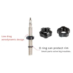 Bicycle tire air nozzle - presta valve core - nut screw with installation wrenchRepair