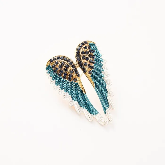 Krystal englevinger broche