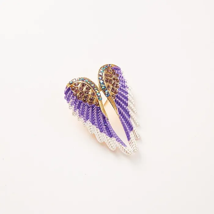 Broche ailes d'ange en cristal