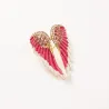 broche de asas de anjo de cristal