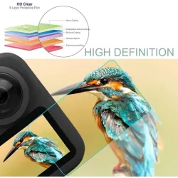 Silikonlinsskydd - skärmskydd i härdat glas - för GoPro Max