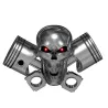 Metal skull - car sticker - 13 * 8.8 cmStickers