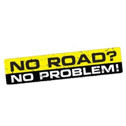 NO ROAD NO PROBLEM - adesivo per auto in vinile - 5 * 3 cm