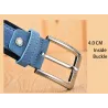 Bälte i mockaläder - med metallspänne