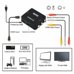HDMI-AV-video- ja audiomuunnin - HDMI2AV -sovitin - invertteri