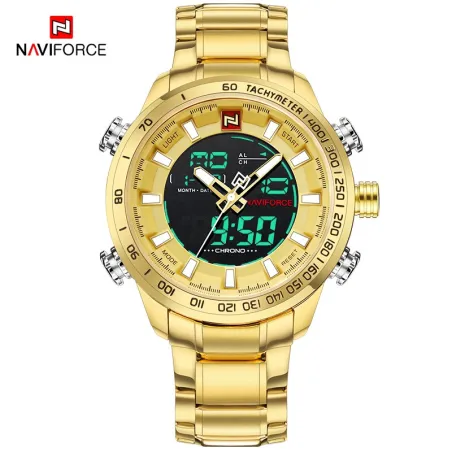 NAVIFORCE - montre de sport pour homme - numérique - Quartz - étanche - acier inoxydable