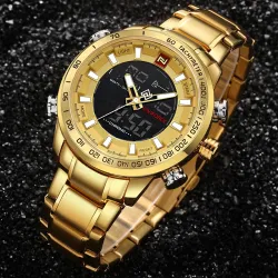 NAVIFORCE - montre de sport pour homme - numérique - Quartz - étanche - acier inoxydable