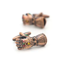 Vintage cufflinks - gloves design - red copperCufflinks