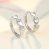 Elegante øreringe - hjerter / zirconia - 925 sterling sølv