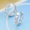 Round crystal earrings - 925 sterling silverEarrings