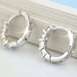 Round crystal earrings - 925 sterling silverEarrings