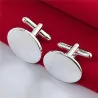 Boutons de manchette boutons ovales