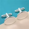 Boutons de manchette boutons ovales